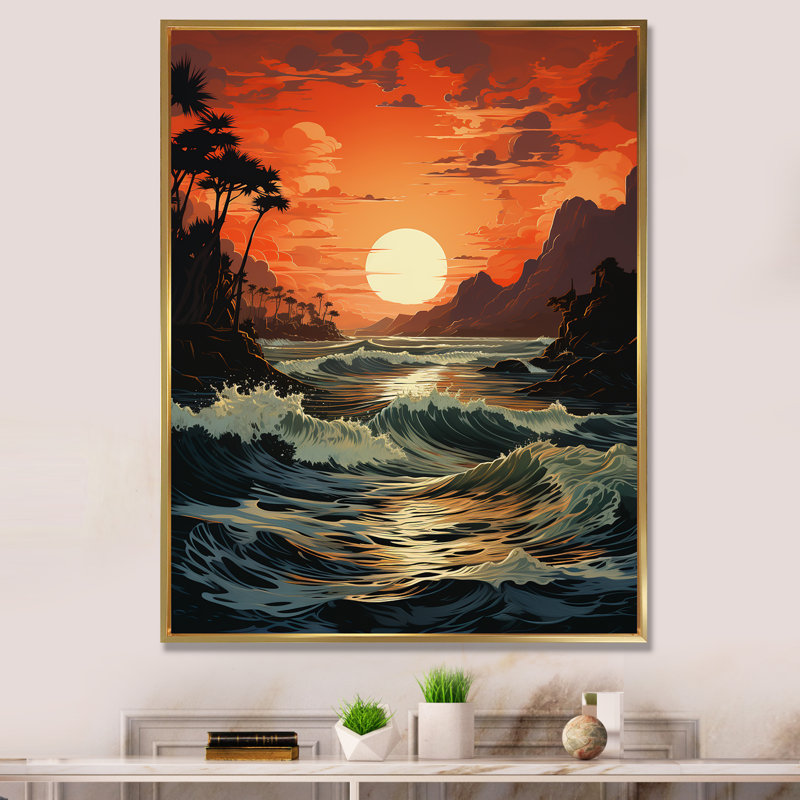 Vintage Ocean Landscape Vintage Ocean Print, Vintage Landscape